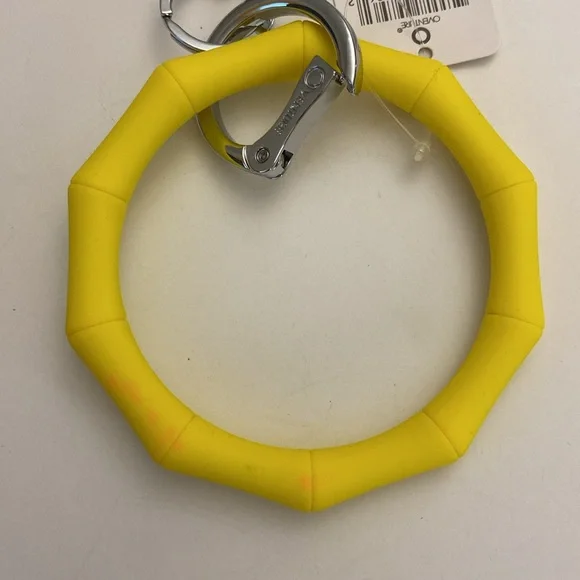 Silicone Big O Key Ring in Yes Yellow Bamboo - Picture 4 of 4